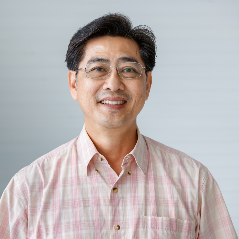 Portrait of warm personality senior older man wearing eyeglasses with smile face poses to a camera with self-confidence and good looking.